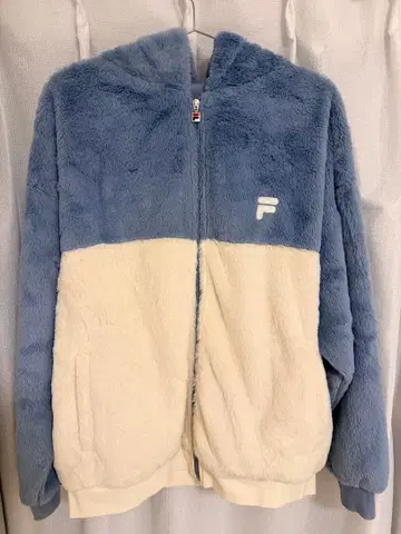 FILA 플리스 자켓 L 파랑/화이트