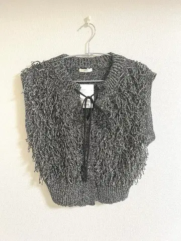 raffime 루프 프린지 니트 베스트