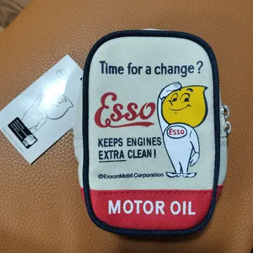 ESSO 에쏘 모터 오일 파우치 카라비너 포함