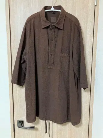 ts(s) 코튼 시어서커 5부 소매 셔츠