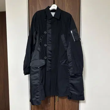 [ 미사용 새상품 ] sacai 블랙 밀리터리 자켓 블랙 사이즈 3