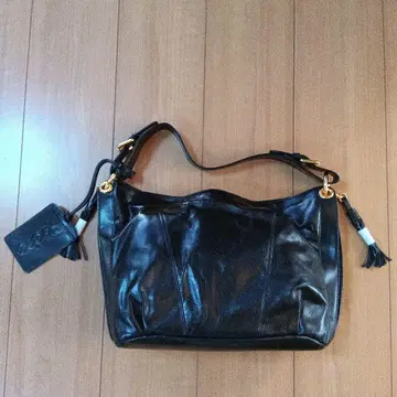 노이에 포쉬 천연 가죽 가죽 숄더백 블랙