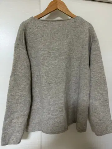 카구레 니트 보트넥 니트 풀오버