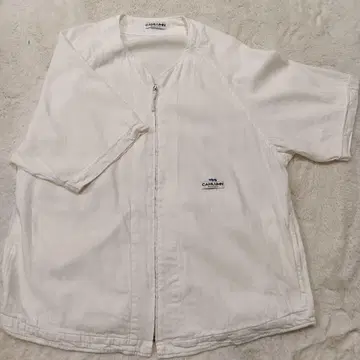 CAHLUMN Linen Baseball Shirt 화이트 L