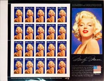 마릴린 몬로 외국 우표 시트 2종