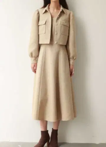 세존드파피용 자켓과 원피스 셋업