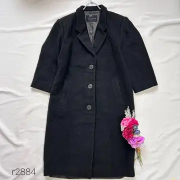 갸루 하우스 체스터 코트 롱 코트 아우터 울 90% 블랙