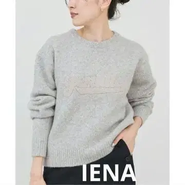 이에나, gentille 로고 니트 풀오버