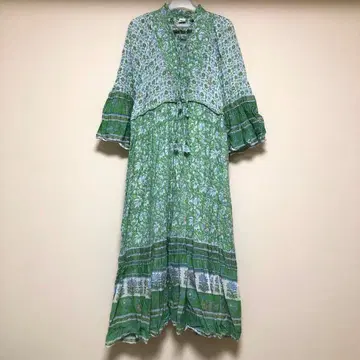 Ron Herman 인도면 페스티벌 드레스 플라워 프린트 원피스