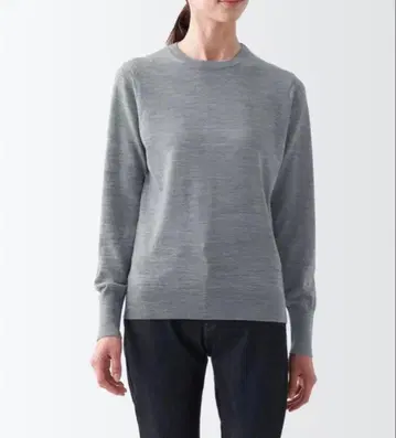 [ 택 포함 새상품 ] 무인양품 메리노울 크루넥 스웨터