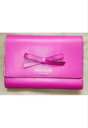 케이트 스페이드 지갑 핑크 리본 접이식 지갑