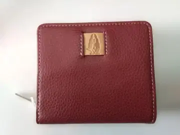허시파피 접이식 지갑 아테사 새상품 와인 천연 가죽 RF