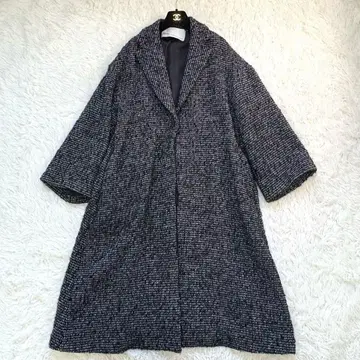 TICCA 오버 사이즈 텐트 코트 트위드 롱 코트