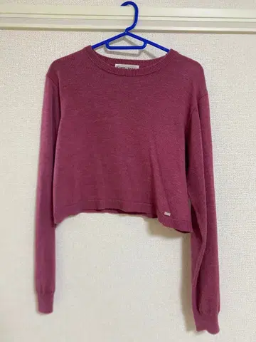 크롭 니트 스웨터 긴팔