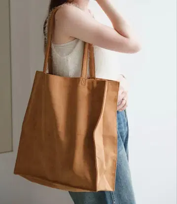 [ Kastane ] 카멜 스웨이드 느낌 토트백 대용량
