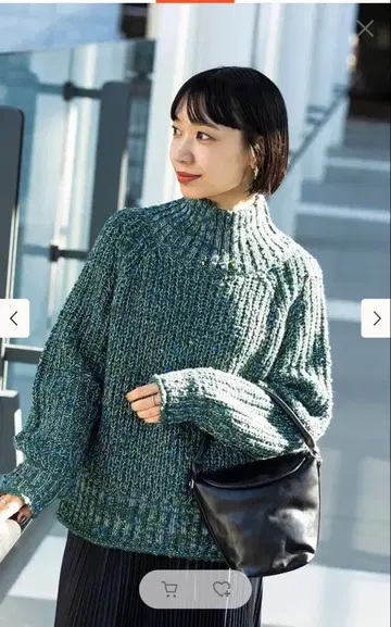 빔즈하트 컬러 네프 니트 그린