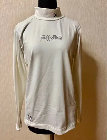 PING 하이넥 긴팔 셔츠 화이트 L 사이즈