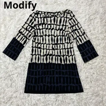 [ Modify 모디파이 ] 튜닉(42) 기하학 패턴 5부 소매 빅