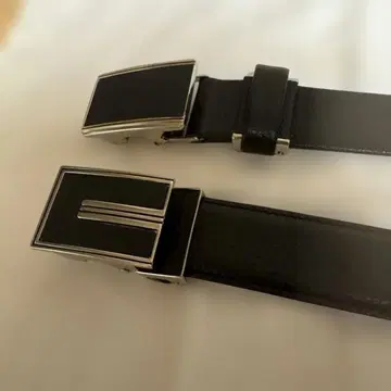 블랙 가죽 벨트 2개 세트