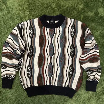 archive retro pattern knit mulch color