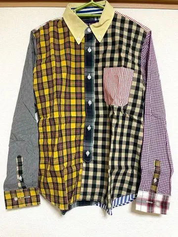 BEAMSBOY 클레이지 패턴 긴팔 셔츠 M