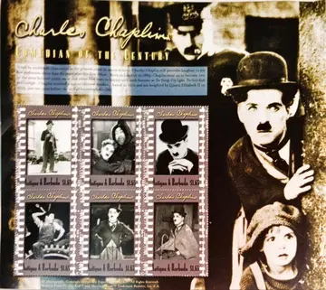 찰스 채플린 외국 우표 시트