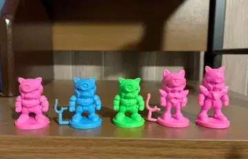 캐터링 닌덴테얀데에 지우개 피규어 5체 세트