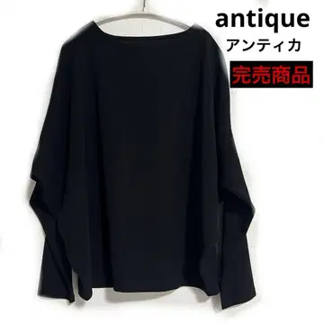 [ antique ] 미사용 새상품 택 없음 돌먼 상의 ( 블랙 )