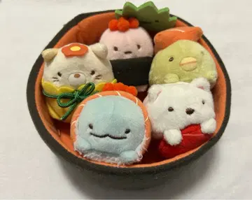 스미코구라시 스시 접시 봉제 인형 세트