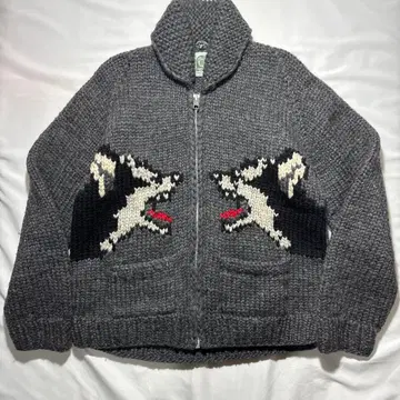 카우친 스웨터 늑대 울프 그레이