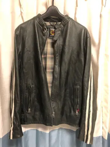 샷 클래식 레이서 가죽 자켓