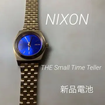 Nixon 여성용 손목시계 스몰 타임 테러 새상품 배터리 로즈 골드