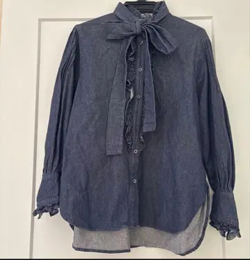 arpege story 프릴 보타이 셔츠