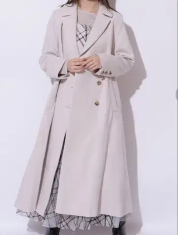 마이 스트라다 백 볼륨 코트 핑크 베이지