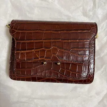 크로커다일 패턴 브라운 숄더백 토트백 2way