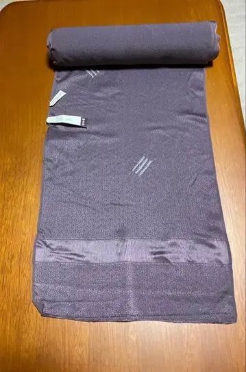 기모노 옷감 보라색 실크 100% 기하학 패턴