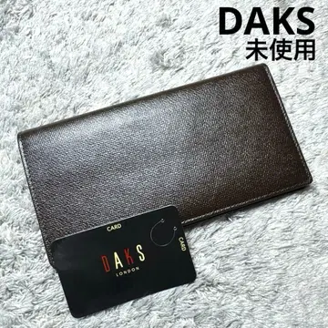 [ 미사용 ] DAKS 닥스 장지갑 천연 가죽 가죽 브라운
