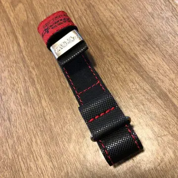 섹터 정품 시계 밴드 블랙/빨간색 나일론