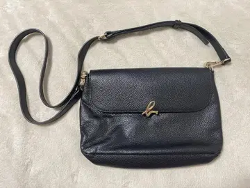 아네스베 블랙 가죽 숄더백