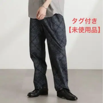 택 포함 [ 미사용품 ] 오리지널 패턴 이지 팬츠 페이즐리 와이드