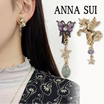 미사용 새상품 [ ANNA SUI ] 나비 유니콘 모티브 귀찌