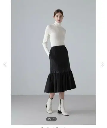 어도어 스울리 알파카 라이트 샤기 스커트