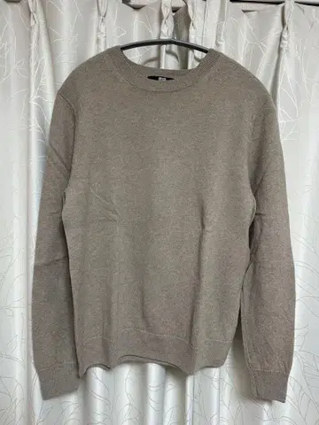 UNIQLO 캐시미어 스웨터 XL 베이지 블랙 세트