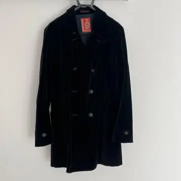 벨벳 더블 브레스트 체스터 코트