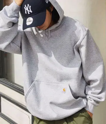 Carhartt 그레이 후드 부착 후드티 S 사이즈