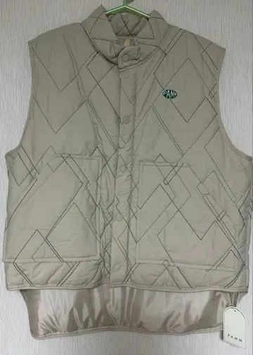 PAMM 시계 태엽 아가일 퀼팅 베스트 아이보리