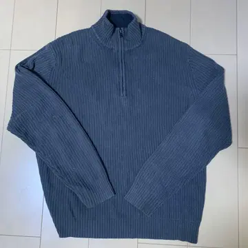 캘빈 클라인 그레이 XL 지퍼 니트