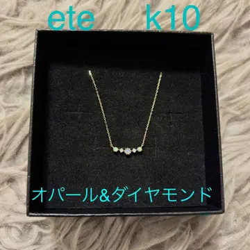 ete (에테) K10YG 오팔 다이아몬드 목걸이