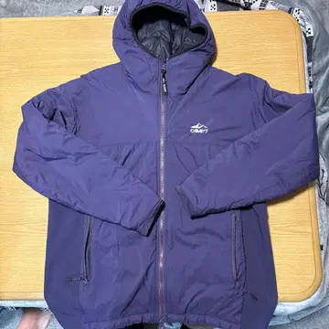 CAMP7 후드 부착 퍼플 다운 자켓