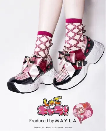 수호캐릭터! MAYLA 마이라 콜라보 스니커즈 런 핑크 ( L )